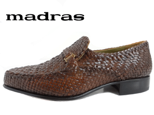 madras(マドラス) LM225 ブラウン/BROWN 【メンズビジネス】 スリッポン メッシュ 【手縫い】 マッケイ縫い製法 【スクエアトゥ】 革底 【幅広4E】 日本製 【シューズ袋付き】