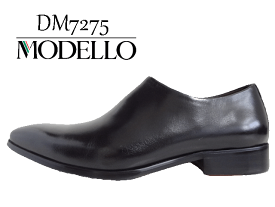 マドラス社製 MODELLO(マドラス モデロ) DM7275 ブラック/BLACK 【メンズ】 ビジネス/ドレスシューズ 【スリッポン/サイドゴム】 本革(水牛革) 【プレーントゥ】 大人/上品/大人カジュアル/パーティ/冠婚葬祭/ビジネス/紳士靴