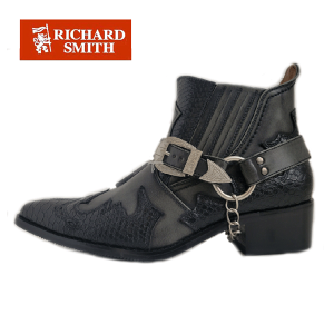 RICHARD SMITH ���`���[�h�X�~�X �y�����Y�z�E�G�X�^���u�[�c 92912-01 BLACK �u���b�N �~�b�h�J�b�g �u�[�c �T�C�h�W�b�v ��낪�� �T�C�h�S�A �����Y �a�m�@ �����O�u�[�c �E�G�X�^�� ���B���e�[