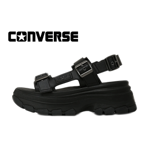 CONVERSE ALL STAR TREKWAVE SANDAL (オールスタート レックウエーブ サンダル )1SE453 BLK/BLK ブラック/ブラック 【2025SS】【春夏新作】【ユニセックス】厚底サンダル スニーカーサンダル メタルバックル
