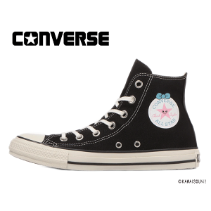 CONVERSE ALL STAR KM HI / KAWAISOUNI! (Ro[X I[X^[I[X^[ KM HI/@zɁI)1SE851 BLACK ubN 31316590210y2025AWzyH~Vzς񂿂イ 2e fB[X Y R{