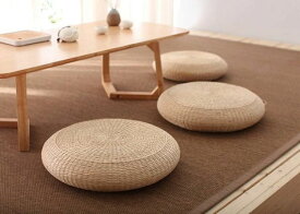 シートクッション い草クッション 和モダン インテリア 和室 畳 居酒屋 忘年会 座敷 法事 宴会 旅館 温泉旅館 業務用 自然素材 ナチュラル 座布団 丸型 円形 客席 直径40cm 厚さ10cm 通気性 快適性 軽い 滑り止め 夏新作