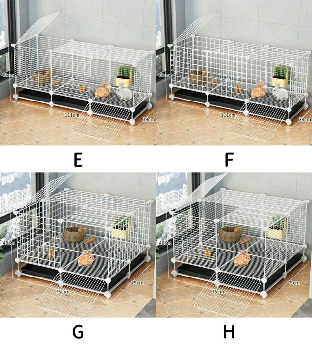 楽天市場】うさぎ ケージ ペットケージ 檻 飼育ゲージ トレー付小動物 