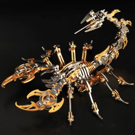 立体パズル、3dパズル ミニチュア キット サソリのDIY模型 立体パズル 大人向け 手作りキット 大人向け 知育玩具 飾り物 3d立体パズル 誕生日 ギフト 組み立てキット 工作キット 3d金属モデルキット