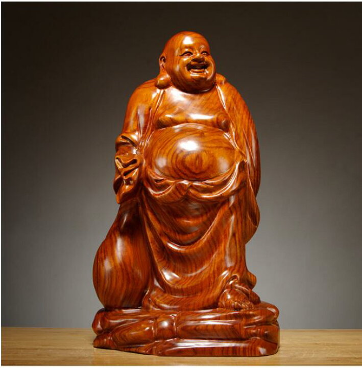 楽天市場】仏像 木彫り 七福神 布袋 様 布袋さんの置物 木像 木製 