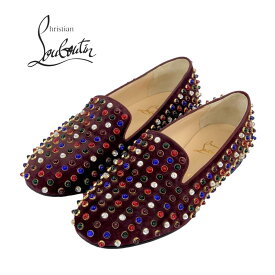 クリスチャン ルブタン Christian Louboutin フラットシューズ マルチカラー ビジュー 送料無料