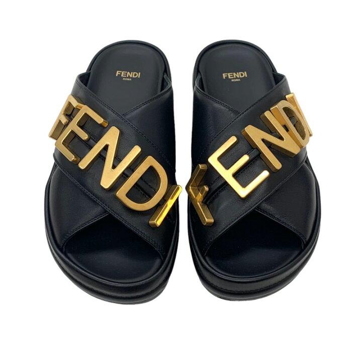 楽天市場】フェンディ FENDI サンダル フラットサンダル レザー 