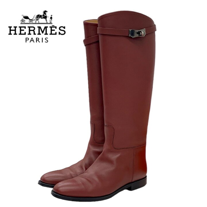 楽天市場】エルメス HERMES ブーツ ロングブーツ ジャンピング ケリー 