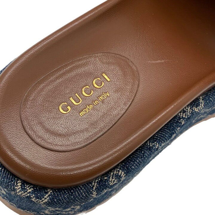 楽天市場】グッチ GUCCI サンダル 靴 シューズ デニム ブルー系  