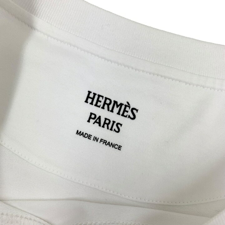 楽天市場】エルメス HERMES 半袖Tシャツ コットン ホワイト 白  