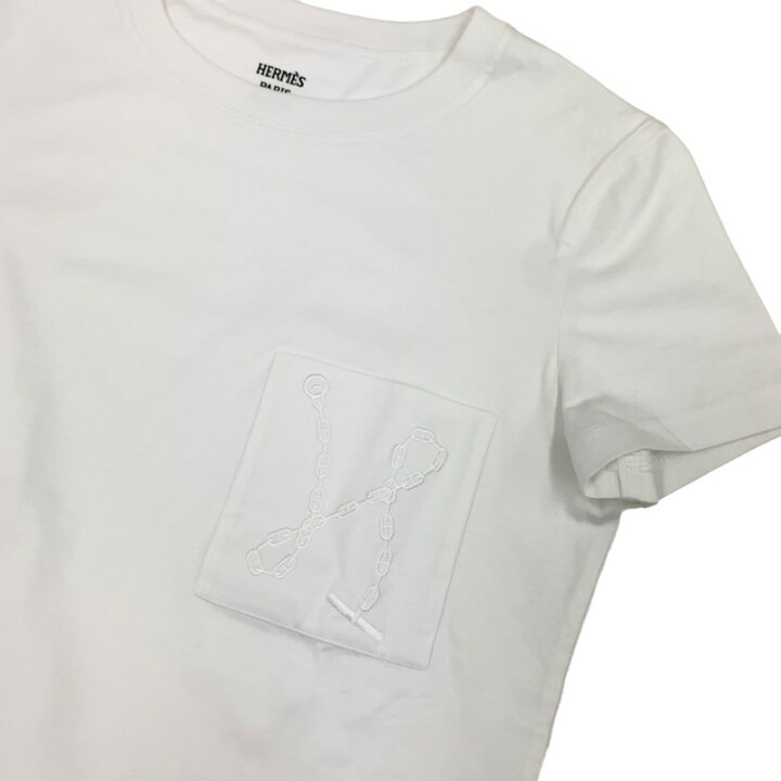 7510 エルメス シェーヌダンクル コットン Tシャツ ホワイト（楽天市場  