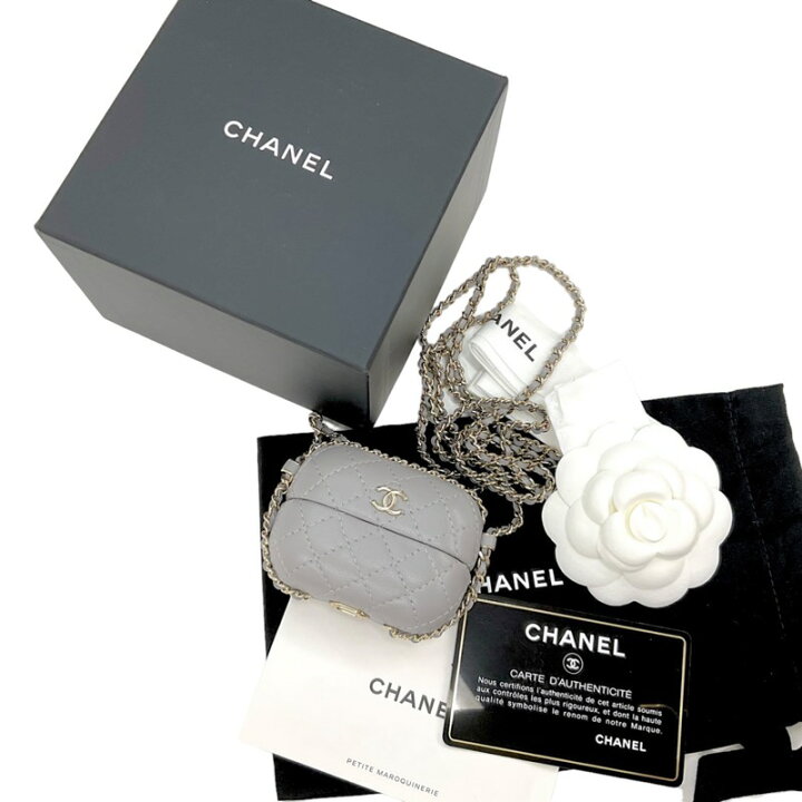楽天市場】シャネル CHANEL airpodsケース チャーム ケース ラムスキン  