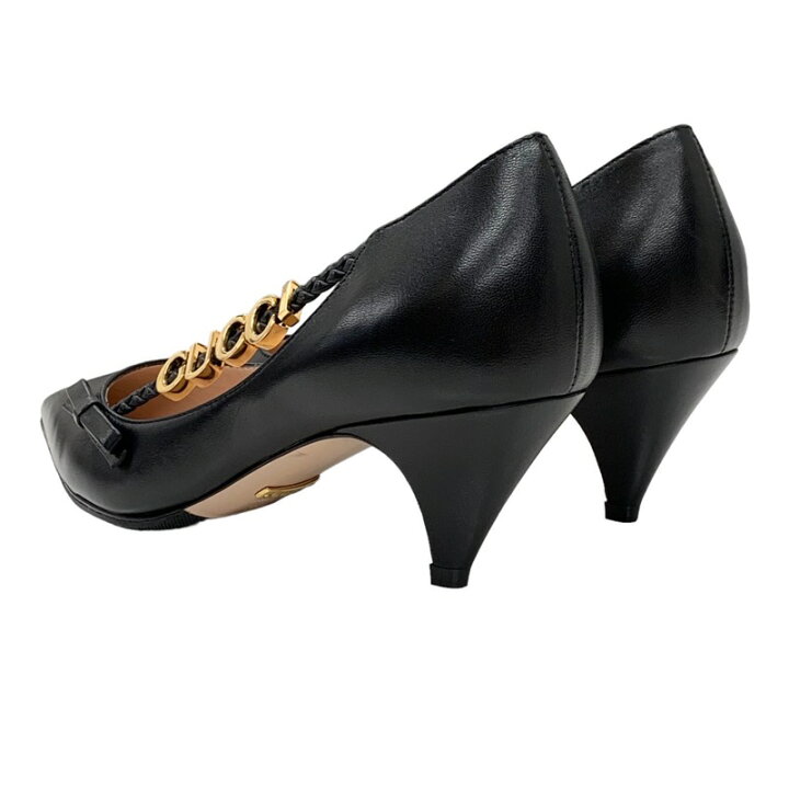 楽天市場】グッチ GUCCI パンプス 靴 シューズ レザー ブラック 黒  