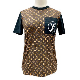 ルイヴィトン LOUIS VUITTON モノグラム トップス ブラック ブラウン ホワイト 黒 コットン Tシャツ ロゴ 半袖 ギフト プレゼント 送料無料