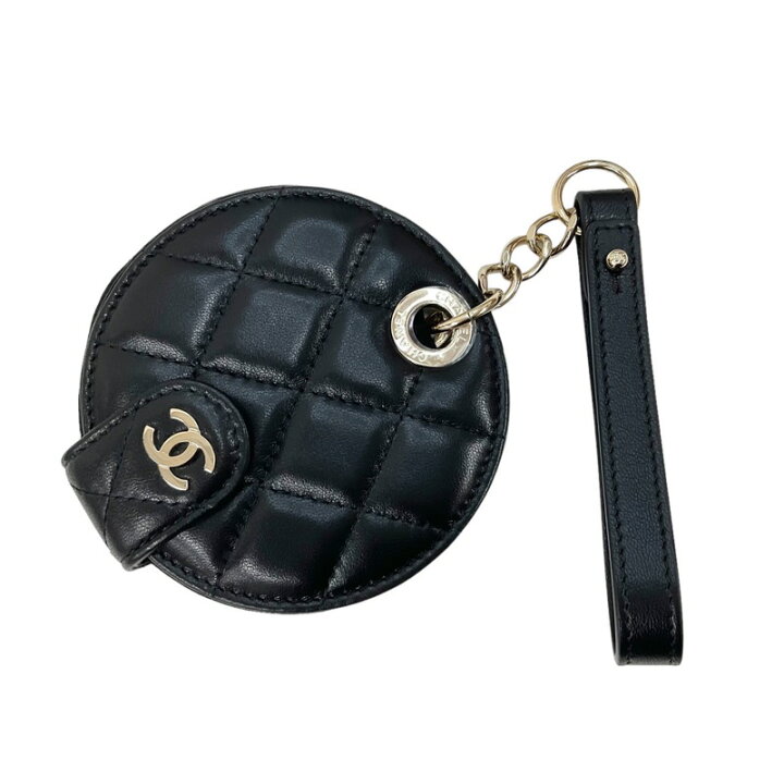 楽天市場】シャネル CHANEL ラムスキン ブラック シャンパンゴールド  