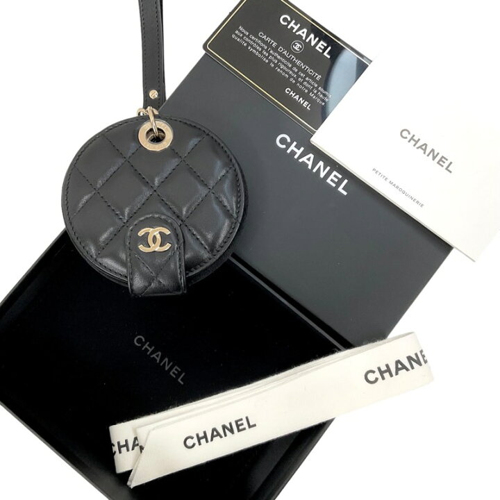 楽天市場】シャネル CHANEL ラムスキン ブラック シャンパンゴールド  
