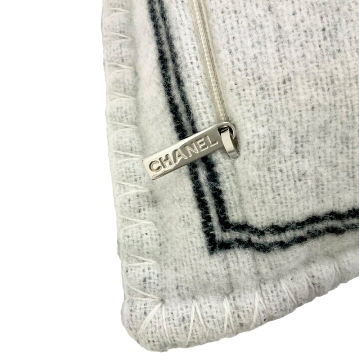 楽天市場】シャネル CHANEL ウール ブラック ホワイト ココマーク ロゴ 