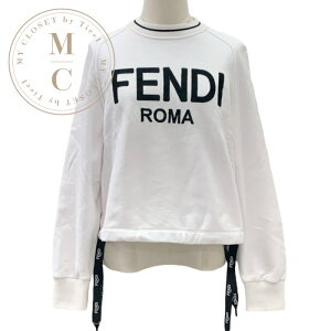 �t�F���f�B FENDI �g�b�v�X �g���[�i�[ �X�E�F�b�g 20AW ���S ���� ���N�� �R�b�g�� �z���C�g �M�t�g�v���[���g ��������