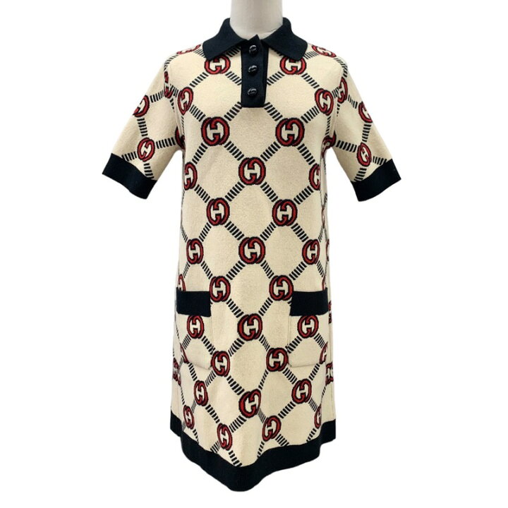 楽天市場】未使用 グッチ GUCCI ワンピース ポロドレス ニット 半袖  