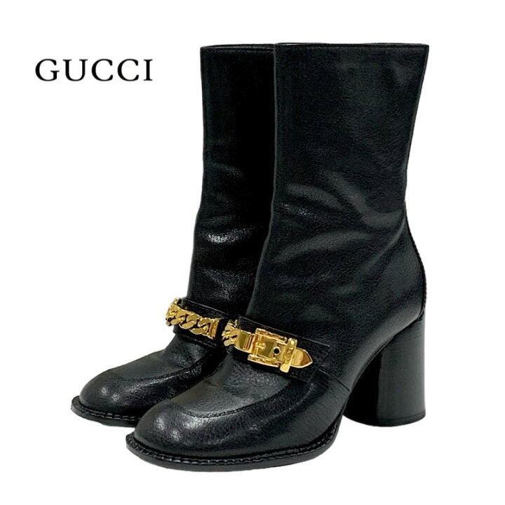 楽天市場】グッチ GUCCI ブーツ ショートブーツ 靴 シューズ チェーン  