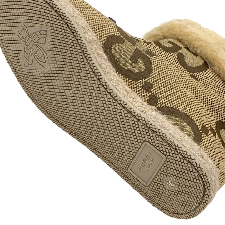 楽天市場】未使用 グッチ GUCCI ブーツ ショートブーツ ムートンブーツ 