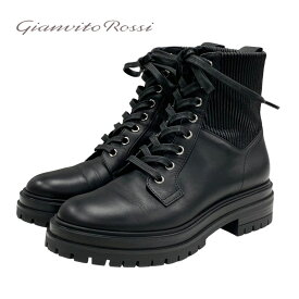 ジャンヴィトロッシ Gianvito Rossi ブーツ ショートブーツ 靴 シューズ レースアップ レザー ブラック 黒 ギフト プレゼント 送料無料