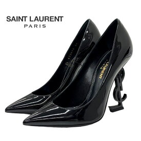 サンローラン Saint Laurent パンプス オピウム YSLロゴヒール パテント ブラック 黒 ギフトプレゼント 送料無料