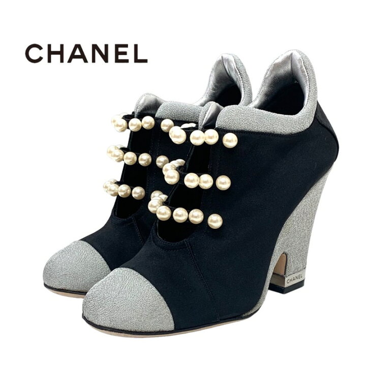 楽天市場】シャネル CHANEL ブーツ ショートブーツ ブーティ 