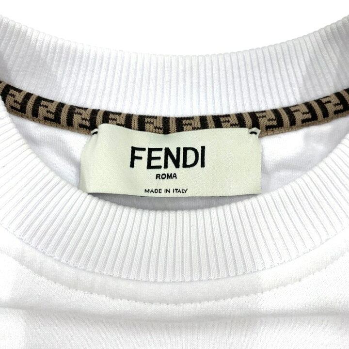 楽天市場】フェンディ FENDI トップス コットン ホワイト ブラック  