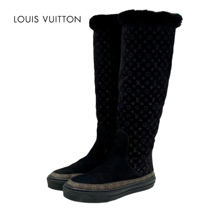 楽天市場】ルイヴィトン LOUIS VUITTON ブーツ ロングブーツ ムートン 