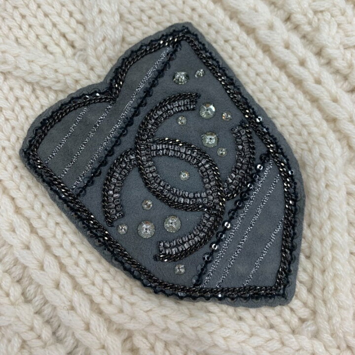 楽天市場】シャネル CHANEL マフラー カシミヤ ホワイト ココマーク 