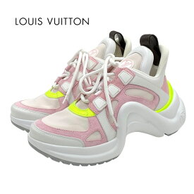 未使用 ルイヴィトン LOUIS VUITTON アークライトライン スニーカー 靴 シューズ LVロゴ ホワイト ピンク ギフト プレゼント 送料無料