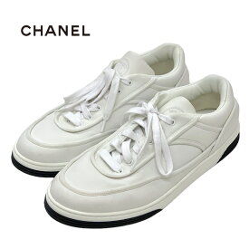 シャネル CHANEL スニーカー 靴 シューズ ココマーク ロゴ レザー ホワイト 白 ギフト プレゼント 送料無料
