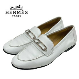 エルメス HERMES コレット ローファー 革靴 モカシン フラットシューズ 靴 シューズ レザー ホワイト 白 ギフト プレゼント 送料無料