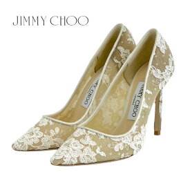 未使用 ジミーチュウ JIMMY CHOO パンプス ウェデイングシューズ パーティーシューズ フォーマルシューズ 靴 シューズ レース ホワイト ギフト プレゼント 送料無料