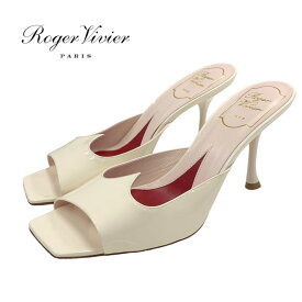未使用 ロジェヴィヴィエ Roger Vivier サンダル ミュール 靴 シューズ ハート パテント アイボリー ギフト プレゼント 送料無料