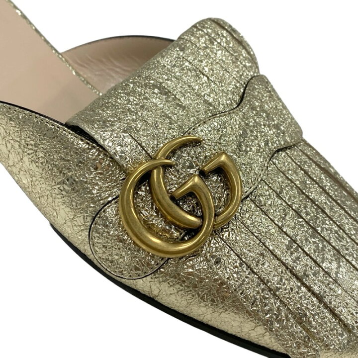 楽天市場】グッチ GUCCI ダブルG GGマーモント サンダル ミュール  