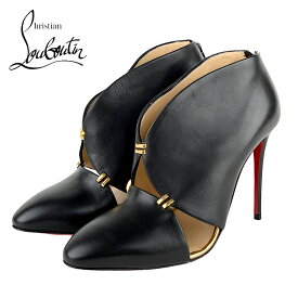 クリスチャンルブタン Christian Louboutin ブーツ ショートブーツ 靴 シューズ レザー ブラック 黒 ゴールド ブーティ