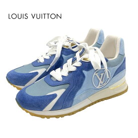 ルイヴィトン LOUIS VUITTON ランアウェイライン スニーカー 靴 シューズ スエード ファブリック レザー ブルー 未使用 LVロゴ インヒール