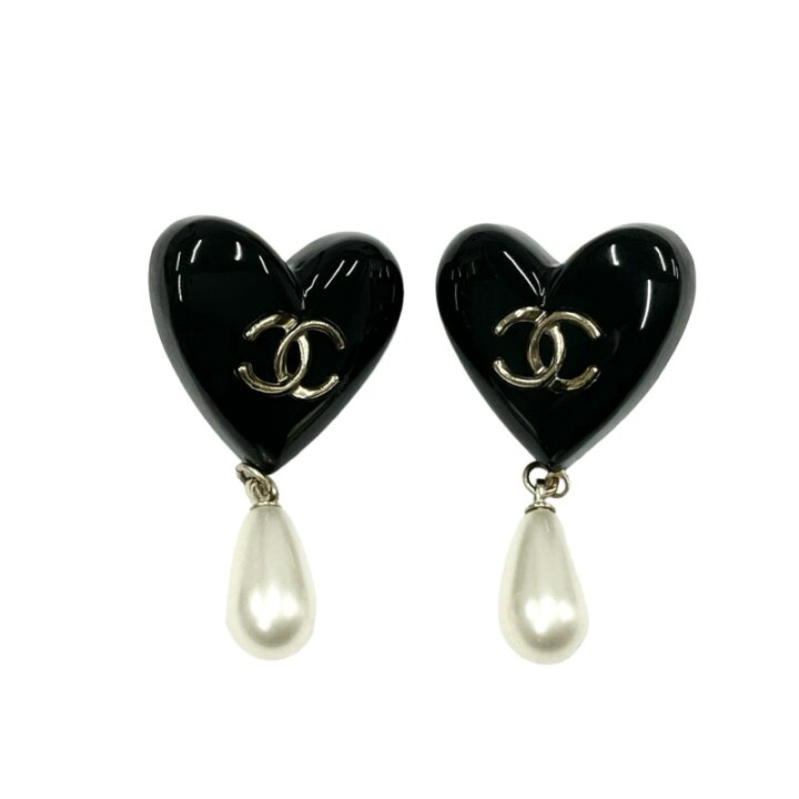 楽天市場】シャネル CHANEL ピアス イヤリング ブラック ゴールド ココ 