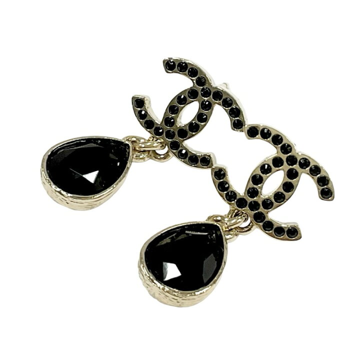 楽天市場】シャネル CHANEL ピアス イヤリング ゴールド ブラック ココ 
