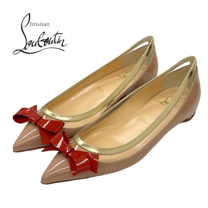 楽天市場】未使用 クリスチャンルブタン Christian Louboutin フラット 
