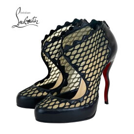 クリスチャンルブタン Christian Louboutin ブーツ ショートブーツ 靴 シューズ レザー メッシュ ブラック ブーティ