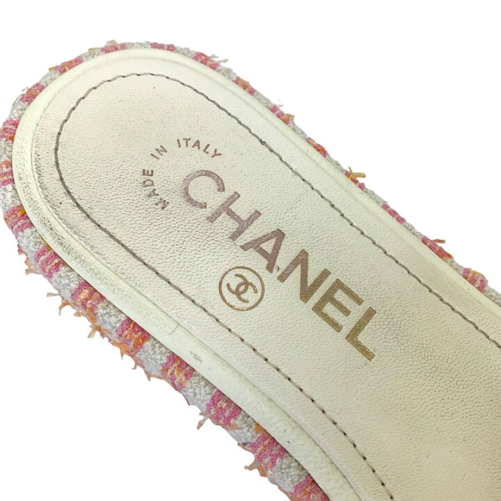 楽天市場】シャネル CHANEL サンダル 靴 シューズ ファブリック ピンク  