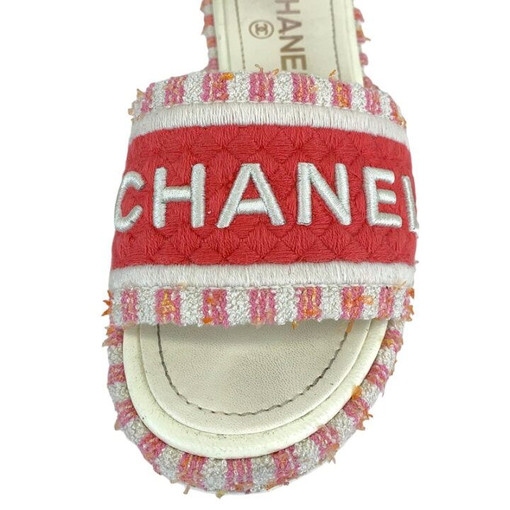 楽天市場】シャネル CHANEL サンダル 靴 シューズ ファブリック ピンク  