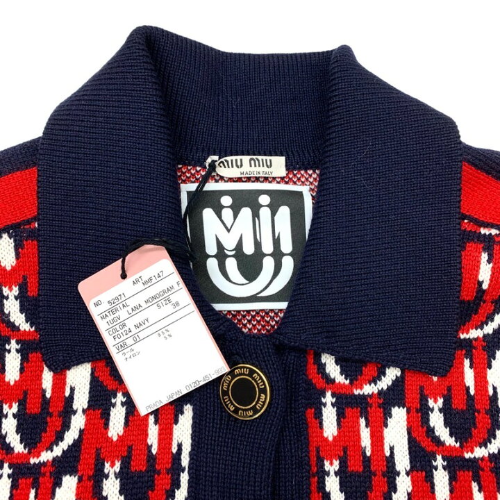 楽天市場】ミュウミュウ MIUMIU トップス ウール レッド 未使用 