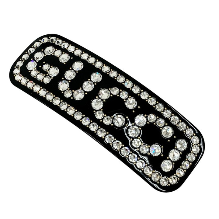 楽天市場】グッチ GUCCI ヘアアクセサリー ブラック 黒 バレッタ ロゴ  