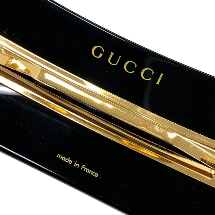 楽天市場】グッチ GUCCI ヘアアクセサリー ブラック 黒 バレッタ ロゴ 