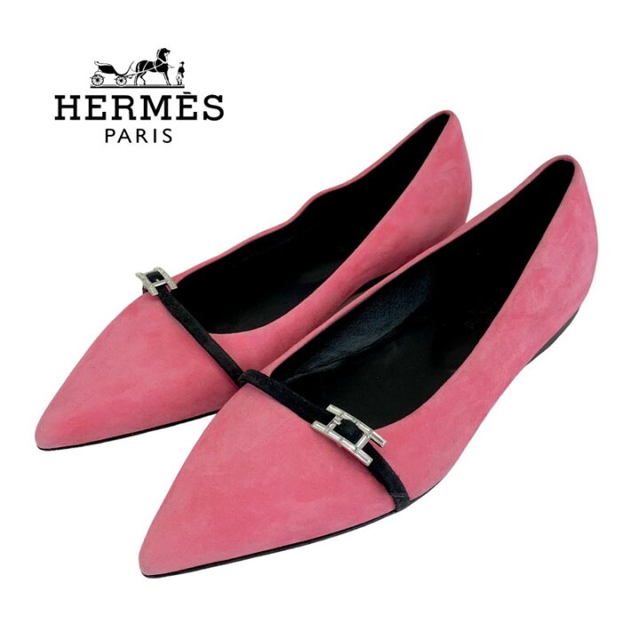 楽天市場】エルメス HERMES パンプス 靴 シューズ スエード ピンク  