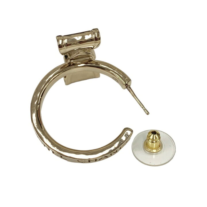 楽天市場】シャネル CHANEL ピアス イヤリング ゴールド ピンク フープ  